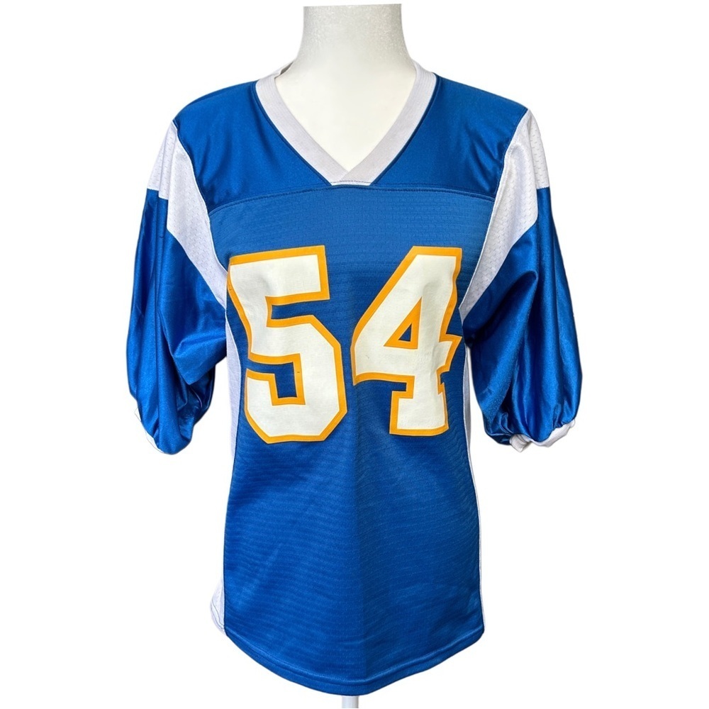 Teamwork Athletic Apparel LA Chargers Style Blue White Yellow # 54 Jersey Medium